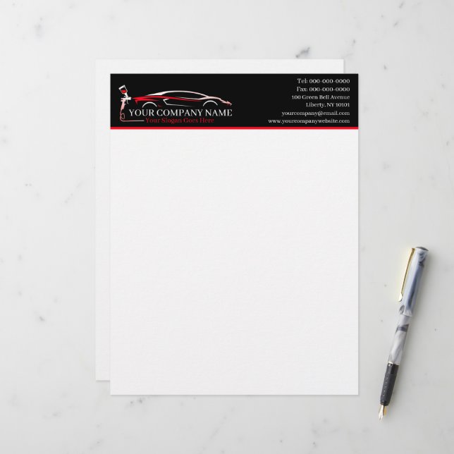 Professionele carrosseriezaak Automotive Briefhoofd (Voorkant / Achterkant in situ)