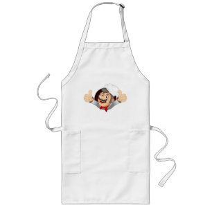Professionele Cartoon Chef Kookschort Lang Schort