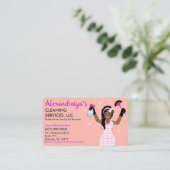 Professionele Cartoon reinigen/Janitorial Visitekaartje (Staand voorkant)
