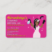 Professionele Cartoon reinigen/Janitorial Visitekaartje (Voorkant)