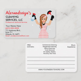Professionele Cartoon reinigen/Janitorial Visitekaartje