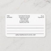 Professionele Cartoon reinigen/Janitorial Visitekaartje (Achterkant)