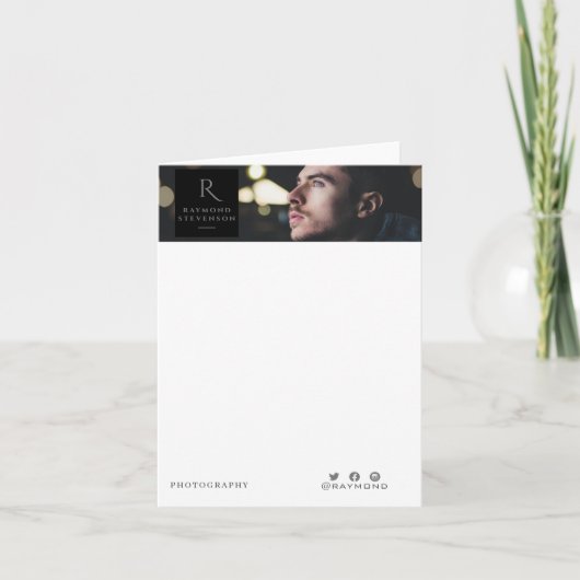 Professionele Casual moderne fotografie Notitiekaartje (Voorkant)