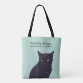 Professionele Cat Groomer Huisdier Zakelijke Canva Tote Bag (Achterkant)