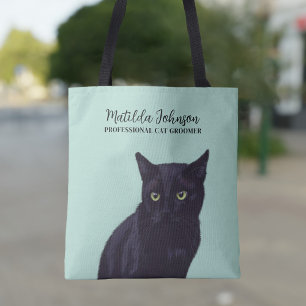Professionele Cat Groomer Huisdier Zakelijke Canva Tote Bag