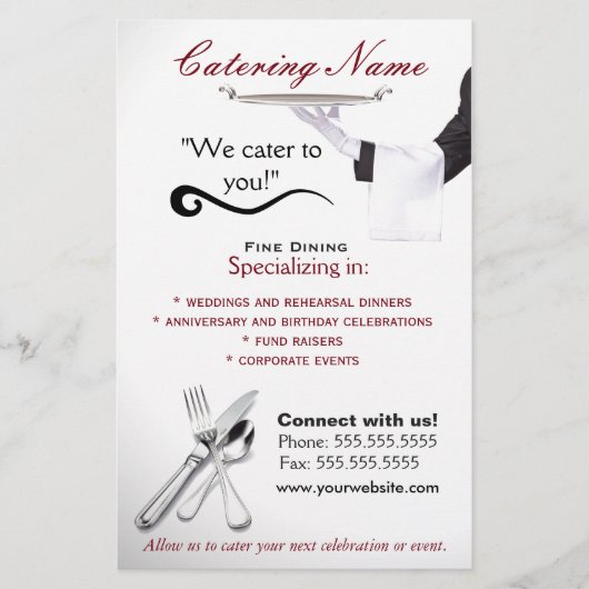 Professionele Catering Flyers (Voorkant)