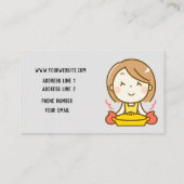 Professionele catering Service Cute Food Visitekaartje (Achterkant)