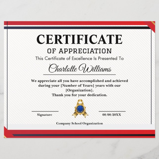 Professionele Certificaat van Waardering (Voorkant)