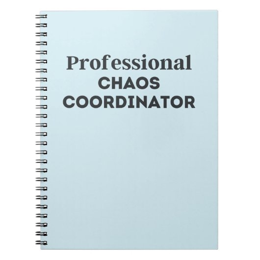 Professionele chaoördinator notitieboek (Voorkant)
