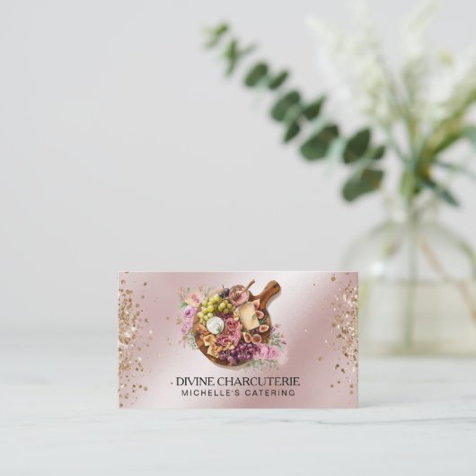 Professionele Charcuterie Catering Grazing Board Visitekaartje (Staand voorkant)