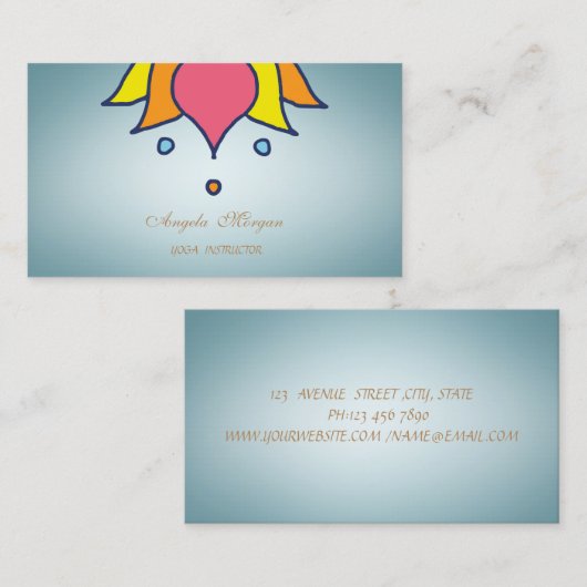 Professionele Charming Professionele Lotus Bloem Visitekaartje (Voorkant / Achterkant)