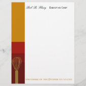 Professionele Chef Catering Cook REcipes Briefhoofd Ontwerp (Voorkant)