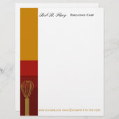 Professionele Chef Catering Cook REcipes Briefhoofd Ontwerp (Voorkant / Achterkant)