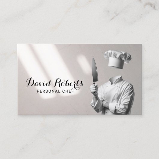 Professionele Chef Creatieve Kook Catering Visitekaartje (Voorkant)