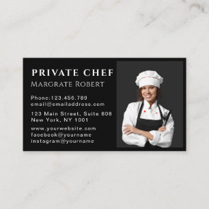 Professionele chef-kok Restaurant Cook Catering fo Visitekaartje