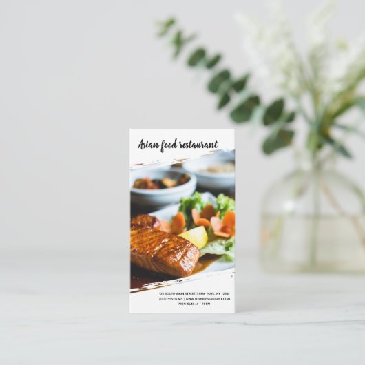 Professionele chef-kok visitekaartje (Staand voorkant)