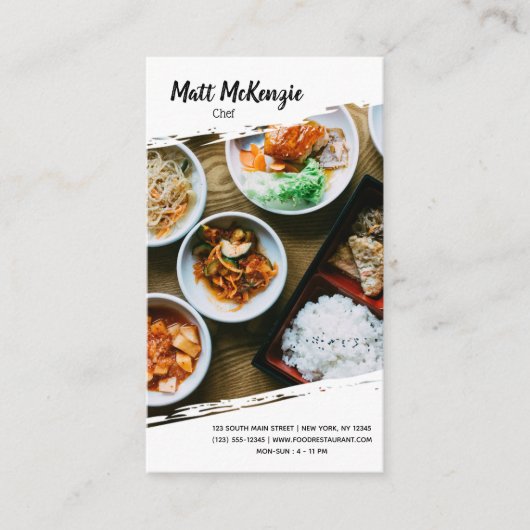 Professionele chef-kok visitekaartje (Voorkant)