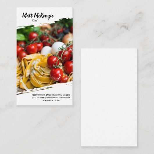 Professionele chef-kok visitekaartje (Voorkant / Achterkant)