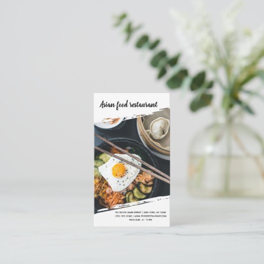 Professionele chef-kok visitekaartje (Staand voorkant)