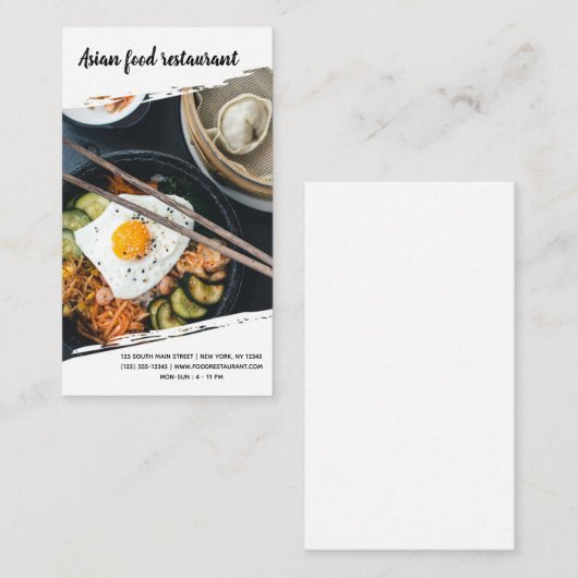 Professionele chef-kok visitekaartje (Voorkant / Achterkant)