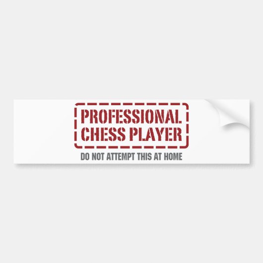 Professionele Chess Player Bumpersticker (Voorkant)