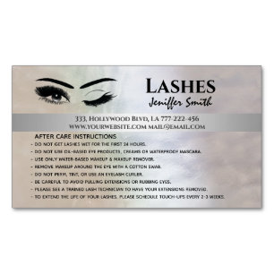 Professionele chic holographic lashin after care magnetisch visitekaartje