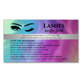 Professionele chic holographic lashin after care magnetisch visitekaartje