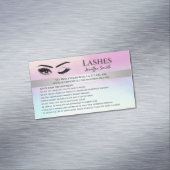 Professionele chic holographic lashin after care magnetisch visitekaartje (Voorbeeld)