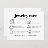 Professionele Chic Sieraden Care Dank u Business Informatiekaartje (Voorkant / Achterkant)