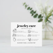 Professionele Chic Sieraden Care Dank u Business Informatiekaartje (Staand voorkant)