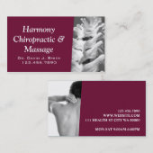 Professionele chiropractor Gezondheid Visitekaartje (Voorkant / Achterkant)