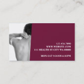 Professionele chiropractor Gezondheid Visitekaartje (Achterkant)