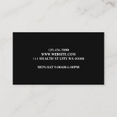 Professionele chiropractor Gezondheid Visitekaartje (Achterkant)