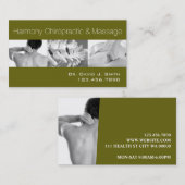 Professionele chiropractor Gezondheid Visitekaartje (Voorkant / Achterkant)