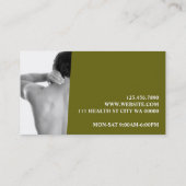 Professionele chiropractor Gezondheid Visitekaartje (Achterkant)