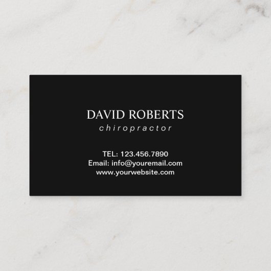 Professionele chiropractor Therapist Loyalty Punch (Achterkant)