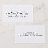 Professionele CHIROPRAKTISCHE EN WELLICHT Visiteka Visitekaartje (Voorkant / Achterkant)