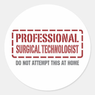 Professionele chirurgische technicus ronde sticker
