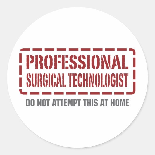 Professionele chirurgische technicus ronde sticker (Voorkant)