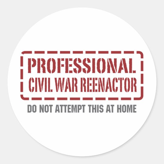 Professionele civiele oorlog reactor ronde sticker (Voorkant)