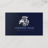 Professionele Classic Elegant Blauw Zilver Visitekaartje (Voorkant)