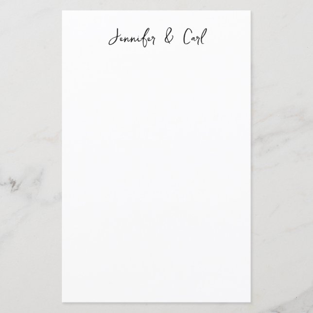 Professionele Classic Minimalistische Plain Paper  (Voorkant)