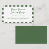 Professionele Classic Retro Clean 70s 80s Groen Visitekaartje (Voorkant / Achterkant)