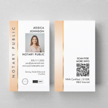 Professionele Classy Peach & Gold Photo Notary QR
