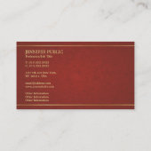 Professionele Classy Plain Pearl Finish Luxe Visitekaartje (Achterkant)