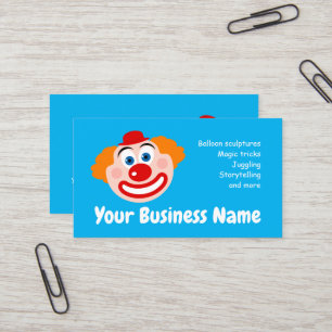 Professionele clown act visitekaartje template