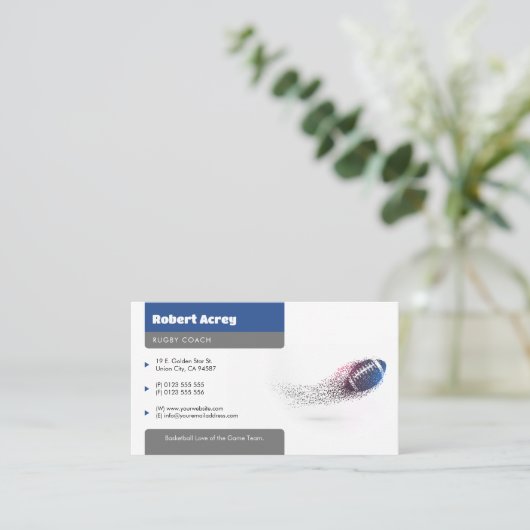 Professionele coach | American Football Sport Visitekaartje (Staand voorkant)