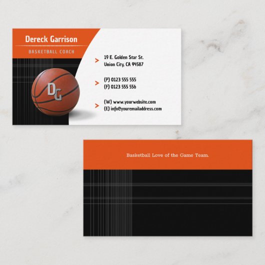 Professionele coach | Basketball Master Sport Visitekaartje (Voorkant / Achterkant)