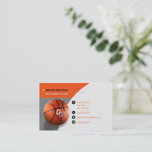 Professionele coach | Basketball Master Sport Visitekaartje (Staand voorkant)