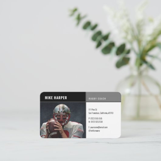 Professionele coach | Rugby Master Sport Visitekaartje (Staand voorkant)